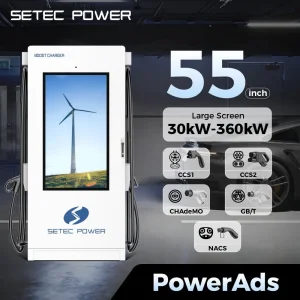 Level 3 60-360kW DC EV Charger Best Commercial Ev Charging Stations With 55 inch &nbsp;Screen