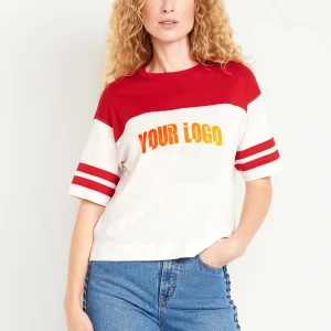 Custom Made Summer Women's Eco-Friendly Heavy Weight 100% Cotton Breathable Quick Dry T-Shirt with Appliques Custom Printed Logo