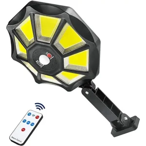 Luz de Inundação Solar Externa 6500K com Sensor de Movimento PIR de Radar Dimmable para Estacionamento com Dusk to Dawn