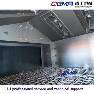 Roller Conveying Wheel Blasting Machine for Motor Shells Cleaning Steel Wire Mesh Belt Shot Blasting Machine