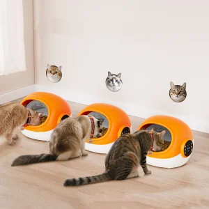 OEM/ODM Anti-snatch Chip Recognition Multi-cat Automatic Feeder Timing Remote Control Pet Cat Food Feeding