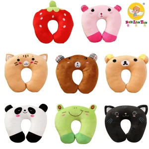 Juguetes de peluche en forma de U, almohadas de viaje de animales, venta al por mayor de regalos de dibujos animados para niños, venta caliente
