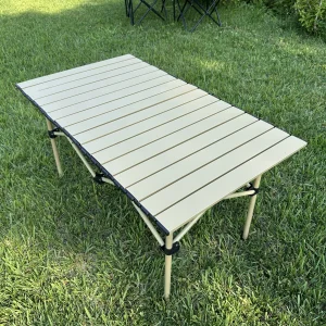 Outdoor Furniture Folding Portable Coffee Table Egg Roll Portable for Picnic Lawn Garden Camping Dining