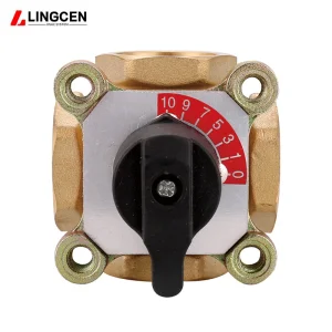 4 Ways Brass Thermostatic Shower Mixing Valve for Solar Electrical Hot Water