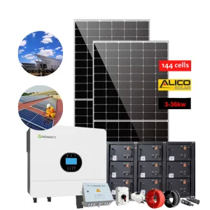 New Solar Power Panel System 30kw 3p for Air Conditioner Pump Freezer