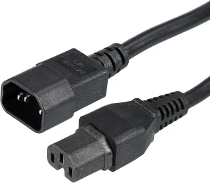 C14 C15 Extension Power Cord Iec 320 C14 to C15 Pdu Male to Female Power Cord Extension Cable