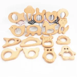 Eco-friendly Wooden Baby Pendant Necklace Teether