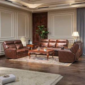Sofá Recliner Elétrico de Luxo Moderno 3 Lugares para Sala de Estar Móveis de Escritório