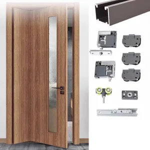 RHETECH Modern 3/7 Inch Bi Folding Fittings Bi-folding Sliding Door Hardware Kits Sliding System For Furniture Accessories