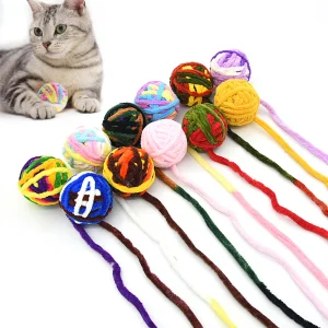 Eco-Friendly Plush Cat Chew Toy Ball