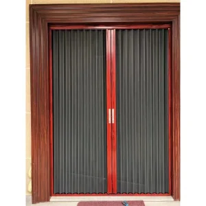 Custom Magnetic Privacy Steel Mesh Screen Door for Home and Living Room Stainless Steel Decorative Panel Withmagnets Folding Screen Door Accordion Screen Door