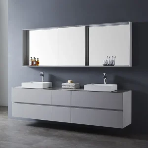 Modern Style Wall Mounted Plywood Floating Vanity Bathroom Cabinets