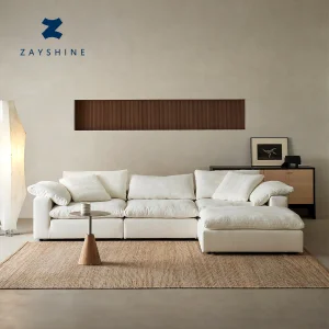 Zayshine Italian Luxury White Linen Sofa