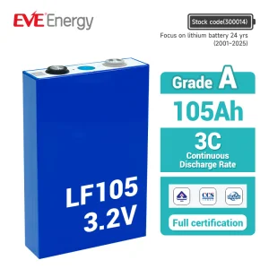 Eve 105ah Prismatic Flp Cell Lithium Iron Phosphate 100ah LiFePO4 Battery