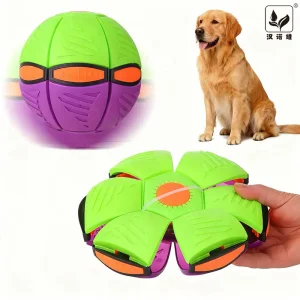 Magic Deformation Chew-Resistant Eco-Friendly Cartoon Luxury Flying Saucer Dog Toy for Outdoor Fetch Play &amp; Pet Exercise