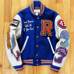 Custom Mens Varsity Jacket Leather Sleeve Embroidered Bomber