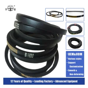 Heavy Duty Industrial SPA SPB SPC SPZ Wedge V Belt Rubber Wrapped Power Transmission Drive Belt For Crushing Machine &amp; Mining