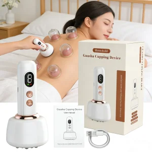 New Arrival Electric Charge Red Light Gua Sha Backing Intelligent Negative Pressure Magnetic Cupping Therapy Massager Machine