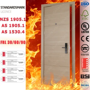 Aus Standard As1905.1 White Oak Engineered Fire Rated Door