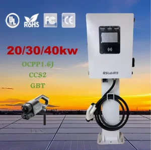 Wall Mount EV Charger with APP 30kw 40kw DC Fast EV Car Charger Solutions Wallbox