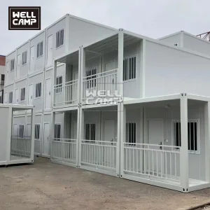 مصنع 20FT مستودع جاهز هيكل فولاذي مستشفى قطر فيلا حاوية مسطحة