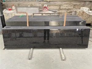 Building Material Angola Black Granite Tiles for School Kitchen Stone Countertops with Backsplash