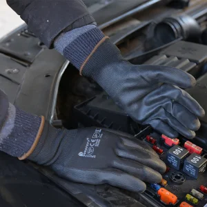 77+Countries Direct Factory Super Thin Breathable Flexible Touch Screen PU Coating Antistatic Polyurethane Coating Work ESD Safety Construction Glove