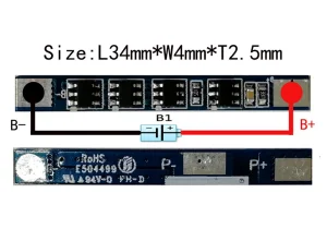 18650 Batería de Li-ion LiFePO4 PCM BMS 1s 3.7V 2A ~6A