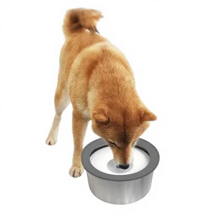 No Spill Dog Water Bowl 70oz Stainless Steel Slow Water Feeder