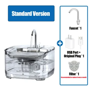 Transparent Smart Cat and Dog Water Fountain 3.2L Bebedero Para Mascotas