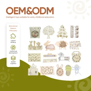 Wooden Montessori Busy Board Parts