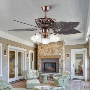 Modern 52 Ceiling Fan Light Plastic Blades