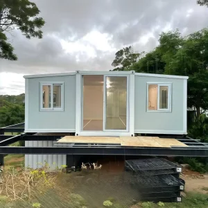 Sandwich Panel Container House Waterproof Office Building Prefab Warehouse Homes Prefabricated Folding Apartment with 2 Rooms