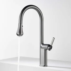 Commercial Gourmet Pull-Down Kitchen Mixer Faucet 3-Way Deck Mount