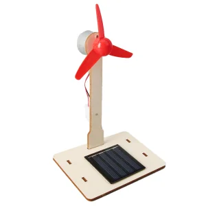 Custom Stem Wooden Solar Fan Puzzle Set Physics Science Experiment Kit