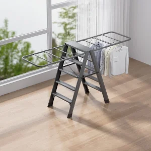 Laundry Foldable Metal Clothes Drying Display Hanger Rack for Homeuse