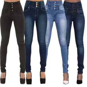 Calças de Algodão Casuais Femininas