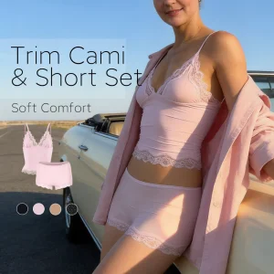 Conjunto de pijama de mujer con tirantes en V