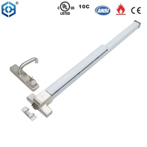 Push Bar Door Locks Panic Exit Device with Exterior Lever Emergency Lock Stainless Steel Commercial Door with Exterior Lever and 3 Keys for Metal Wood Door