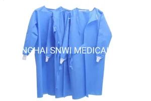 Bata desechable impermeable y a prueba de polvo CPE, bata de aislamiento con mangas y lazo para el pulgar, ropa protectora, bata de aislamiento de plástico, overol quirúrgico