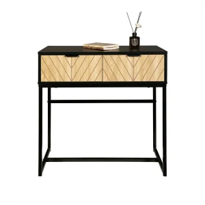 Mesa de Consola de Entrada Industrial Moderna com 2 Gavetas