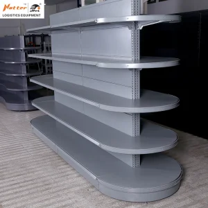 New Design Metal Round Ending Shelf European Style Supermarket Shelf