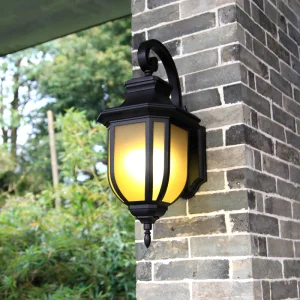Outdoor Wall Lantern Black Aluminum Waterproof Vintage Light
