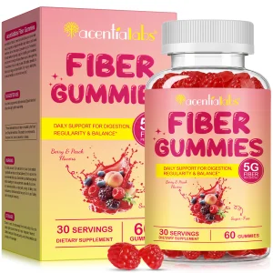 Acentiallabs Sugar-Free Berry Peach Flavor Dietary Fiber Gummies