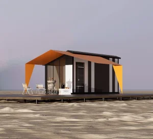 Unidad modular plegable personalizada de alta gama para concesionarios de campings rentables, casa pequeña