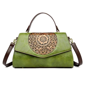 Custom New Retro Elegant Women's Bag Special Design Style PU Embossed Soft Leather Bag Single Shoulder Crossbody Bag Fashion Handbag