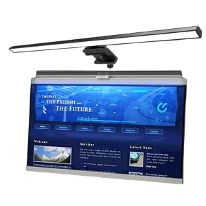 Eye-Care Desk Lamp 50cm LED Computer PC Monitor Screen Clip Light Bar Stepless Dimming Reading USB Powered Hanging Table Lamps