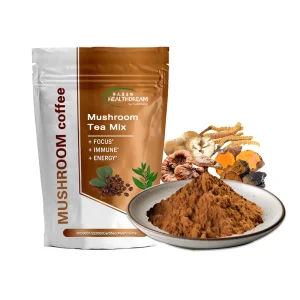 Functional Mushroom Tea Mix Vegan-Friendly Adaptogenic Herbal Blend for Wellness