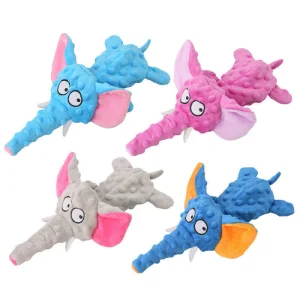 Elephant-Shaped Durable Dog Chew Toy Unfilled Cotton Squeaky for Pet Products