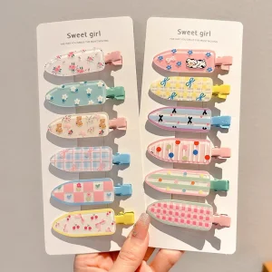 Custom Hair Clip Cute And Seamless Cartoon Hairpin With Side Fringe For The Forehead Delicate Hair Acessoriess Flower Hair Clips